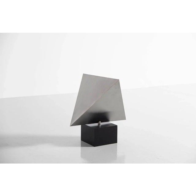 Very nice and large geometric sculpture designed by Rudolf Wolf and manufactured in his own atelier ca 1975. This...