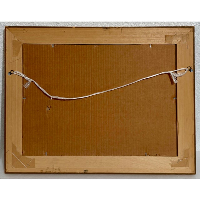 Brown Ben Avraham Nhamani, Ben Avraham Nahmani Israeli School Jerusalem Landscape Painting Doves of Peace, c.1980s For Sale - Image 8 of 8