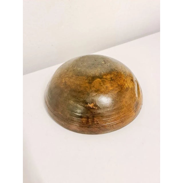 Wood Early 19th Century Swedish Folk Art Farmers Bowl Painted in Wood For Sale - Image 7 of 9