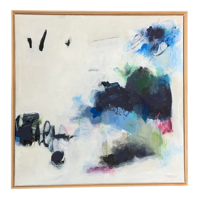 'Second Wind' Modern Abstract Painting Framed For Sale