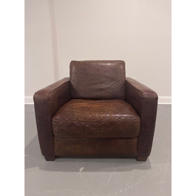 Natuzzi Gregory Italian Leather Sofa & Matching Lounge Chair - Model 2191/1834 For Sale - Image 13 of 17