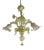 Floral Green Leaves and Milky Calle Chandelier from Simoeng For Sale