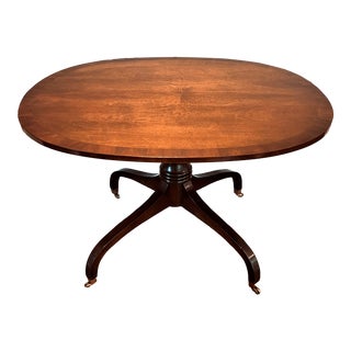 Early 20th Century Regency Style Vintage Mahogany Dining Table For Sale