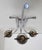1960s Mid Century Modern 3- Light Chrome Wall Light W. Satin Glass Globes, Spain For Sale In Miami - Image 6 of 15