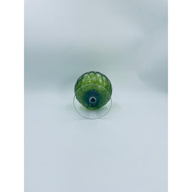 Glass Chalice, Artistic Vase Empoli Italian, 1965 For Sale - Image 7 of 8