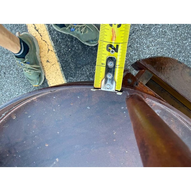 Vintage Heavy Metal Side Table " For Sale - Image 15 of 15