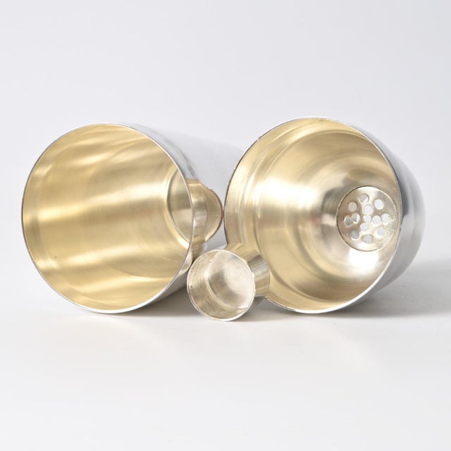 Metal Silver-Plated Cocktail Shaker from Orfevrerie Mills, 1920s For Sale - Image 7 of 10