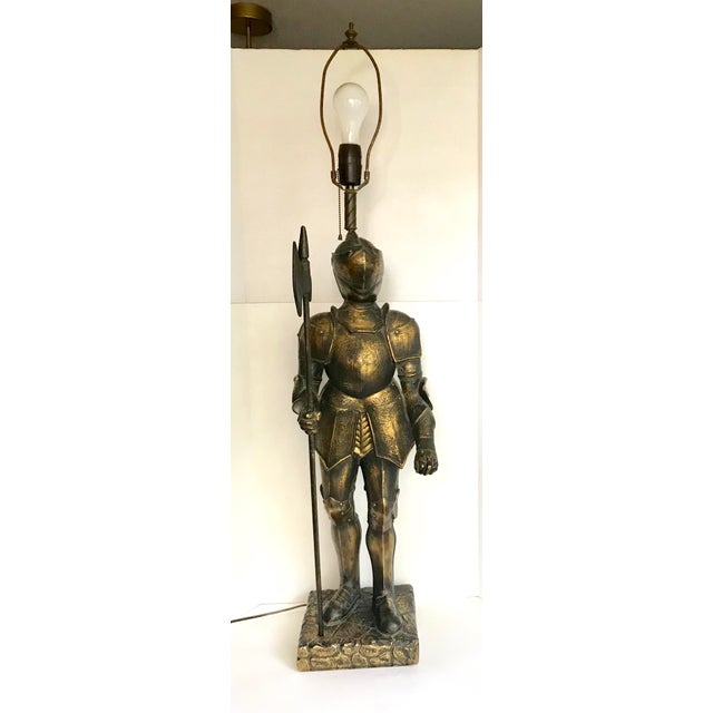 Vintage Knight in Full Armor Table Lamp | Chairish