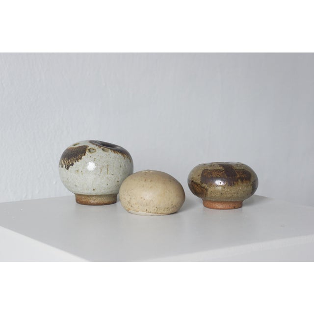 Mid 20th Century Mushroom Studio Ceramics Vases by Erik Græser, Denmark, 1960s Set of 3 For Sale - Image 5 of 5