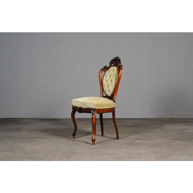 Brown Louis Philippe Chairs, Late 19th Century, Set of 4 For Sale - Image 8 of 18