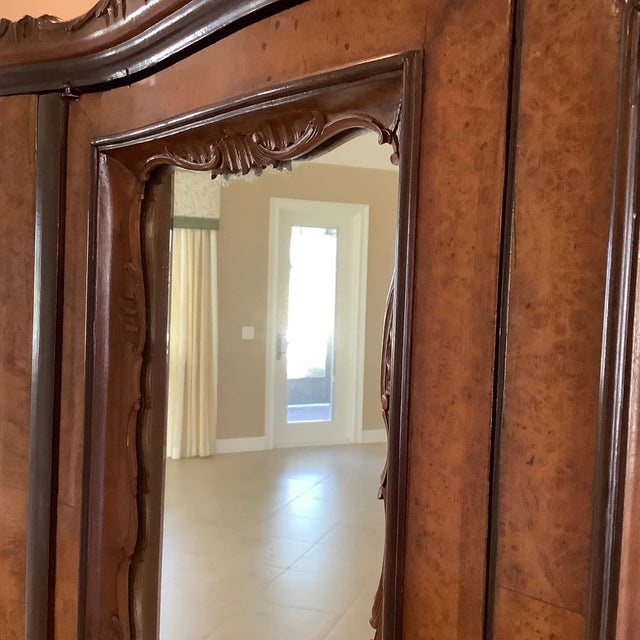 Tan Antique 4 Door French Armoire For Sale - Image 8 of 17