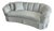 Blue Channel Back Upholstered Pleated Skirt Sofa by Harden Furniture For Sale