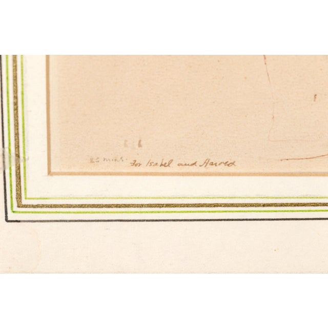 1930s Victoria Hutson Huntley (American , Ny 1900 - 1971) Pen & Ink Drawing on Paper - Figure Study of a Male Nude 1939 For Sale - Image 5 of 9