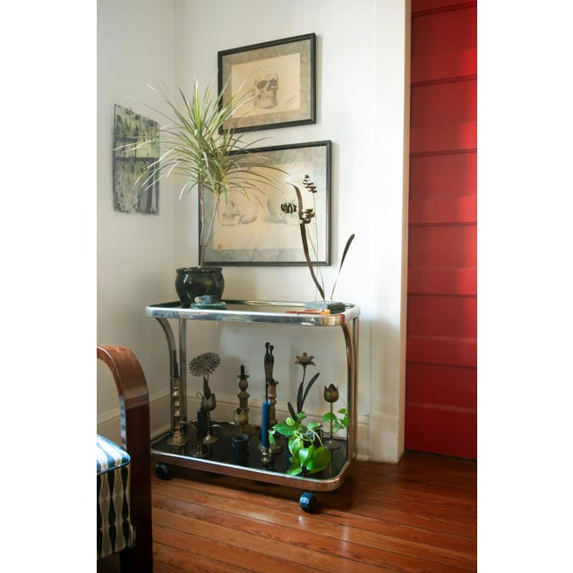 Mid-Century Modern 1970s Brutalist-Style Abstract Cattail Bronze Sculpture For Sale - Image 3 of 6