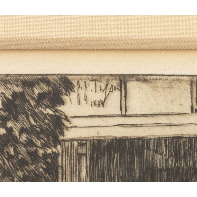 James Tissot "Reverie" Etching, 1889 For Sale - Image 4 of 5