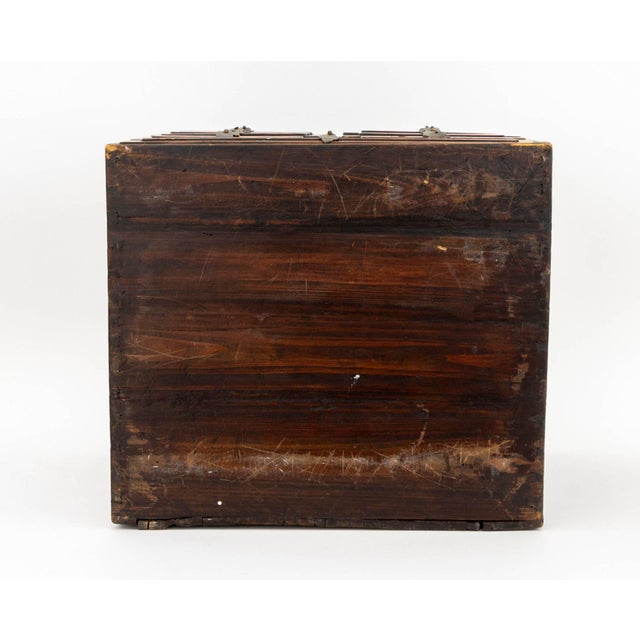 Wood Chinese Elm Table-Top Chest of Drawers, Late 18th Century For Sale - Image 7 of 8