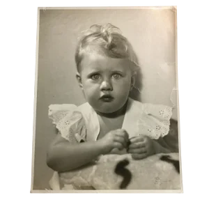 1950s Vintage Baby Portrait Photograph
