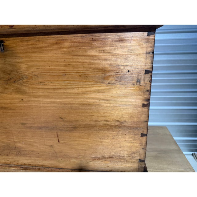 Antique Pine Trunk / Blanket Box From England For Sale - Image 17 of 18