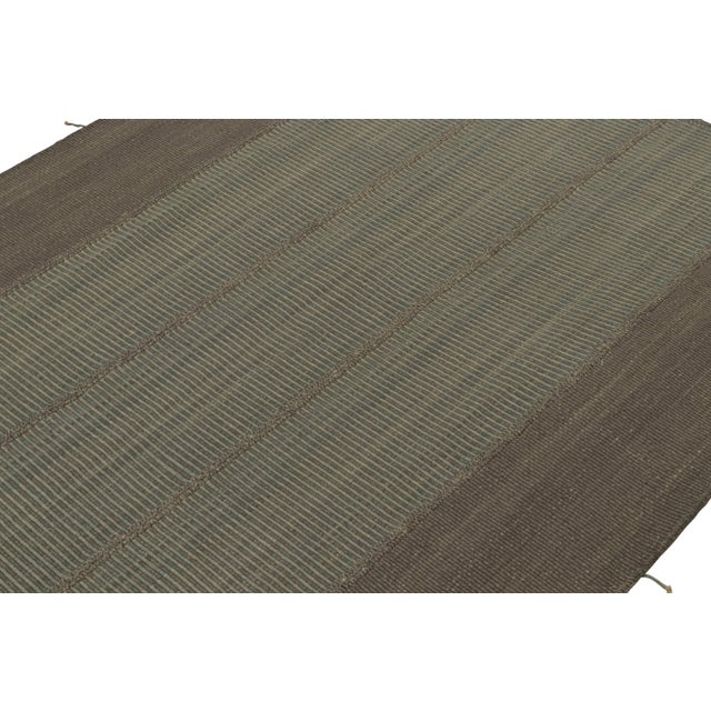 Handwoven in wool, an 8x10 Kilim from a bold new line of contemporary flatweaves by Rug & Kilim. On the Design: Connoting...