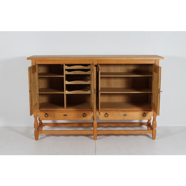 Wood Danish Sideboard in Oak by Henning Kjærnulf, 1970s For Sale - Image 7 of 17