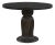 Portobello Dining Table, Hand Rubbed Black with Light Brown Trim For Sale