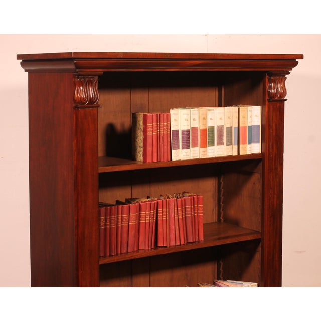 William IV Mahogany Open Bookcase with Secret Drawer, England, 1830s For Sale - Image 3 of 14