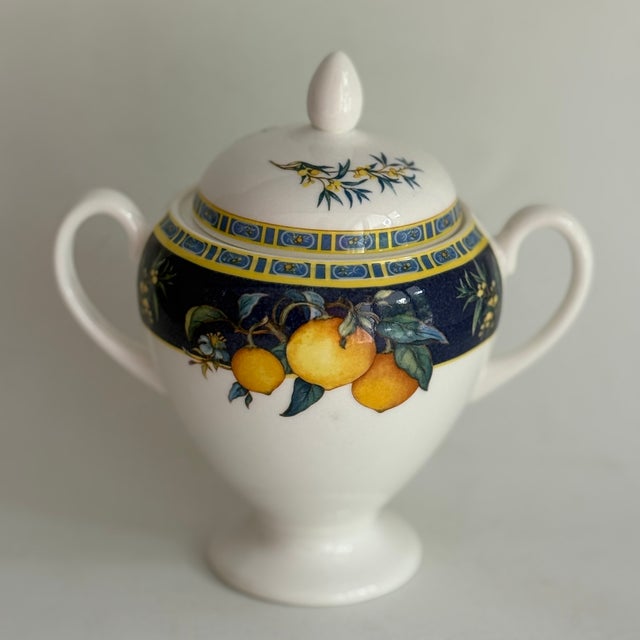 2000 - 2009 Vintage English Citrons Sugar Bowl from Wedgwood, 1993 For Sale - Image 5 of 5