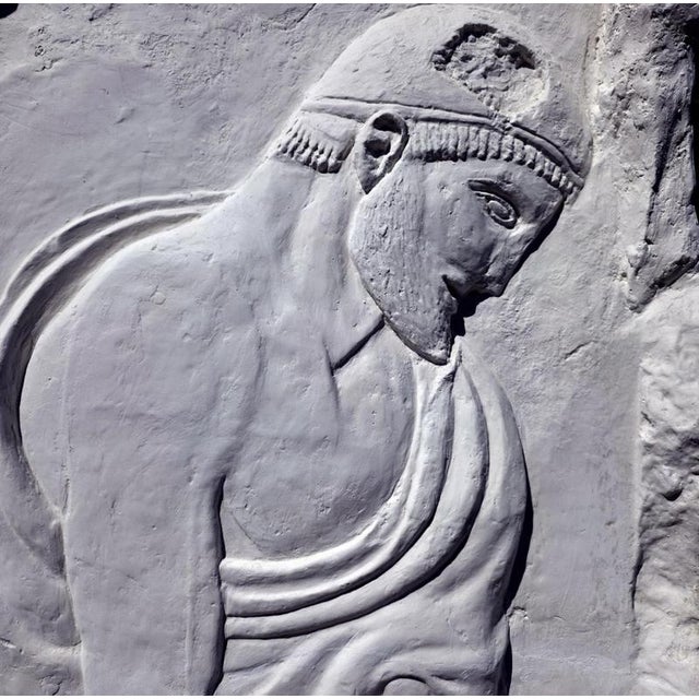 Sculpture of Stele, Alxenor of Orcomeno, 20th Century, Plaster For Sale - Image 4 of 6
