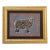 Sheep Ram Minimalism Folk Art Black Brown Gray Original Oil Painting by Cleo Plowden For Sale
