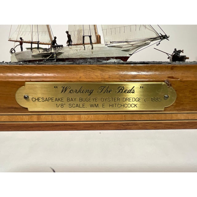 White Maritime Diorama "Working the Beds" by Hitchcock For Sale - Image 8 of 12