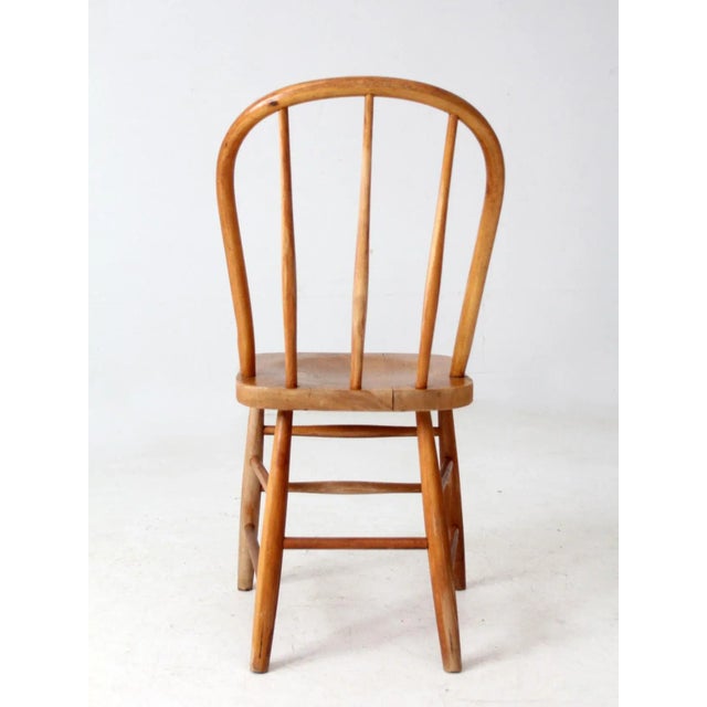 Antique Bow Back Farmhouse Dining Chair For Sale - Image 4 of 15