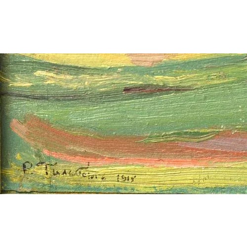 1915. Carton, oil. 17.5x33.5 cm Jānis Roberts Tilbergs.