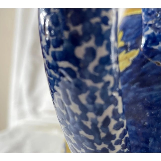 Large French Vintage Nevers Faience Pitcher. For Sale In West Palm - Image 6 of 13