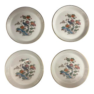 Vintage Wedgwood Kutani Crane Bone China Coasters - Set of 4 For Sale