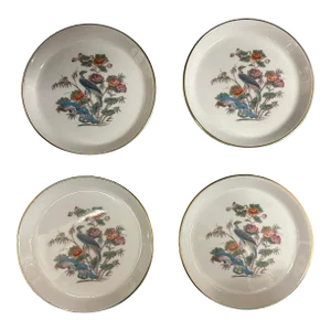 Vintage Wedgwood Kutani Crane Bone China Coasters - Set of 4