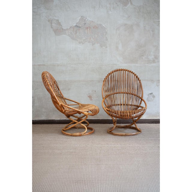 Tre Cerchi Armchairs by Tito Agnoli for Bonacina, Italy, 1950s, Set of 2 For Sale - Image 3 of 14