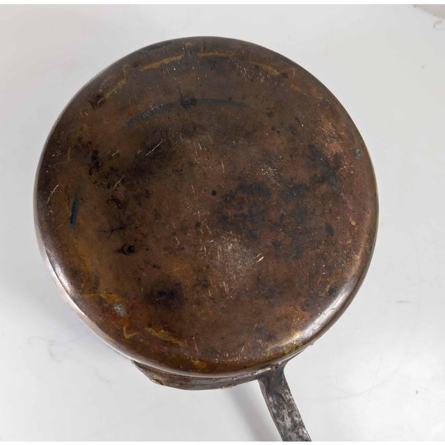 19th Century Copper and Handwrought Steel Kitchen Saucepan For Sale - Image 10 of 14