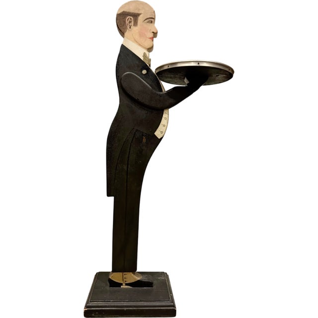 Antique Hand Painted Wooden Butler Waiter For Sale - Image 14 of 15