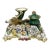 Antique English Coalbrookdale Flower Encrusted Porcelain Inkwell Centerpiece 1820 For Sale