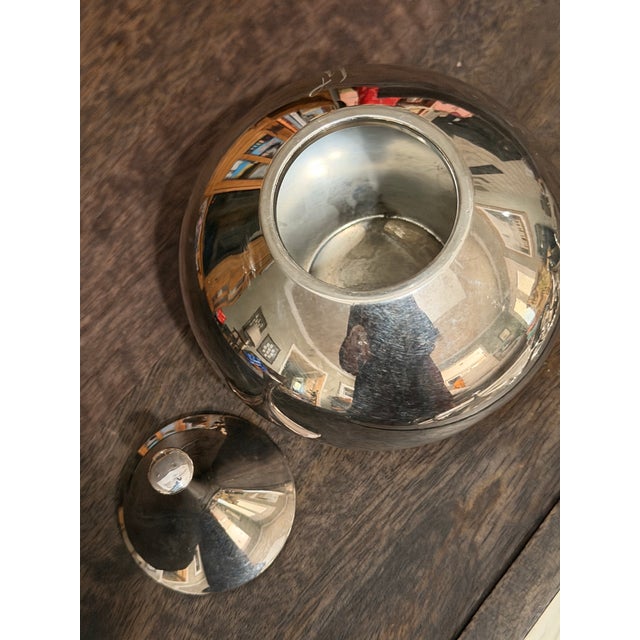 Mid-Century Modern 1960s Mid Century Modern John Prip for Reed and Barton. Dimension Tea and Coffee Service Set With Tray and Extra Coffee Pot. Silverplate - 6 pcs For Sale - Image 3 of 12