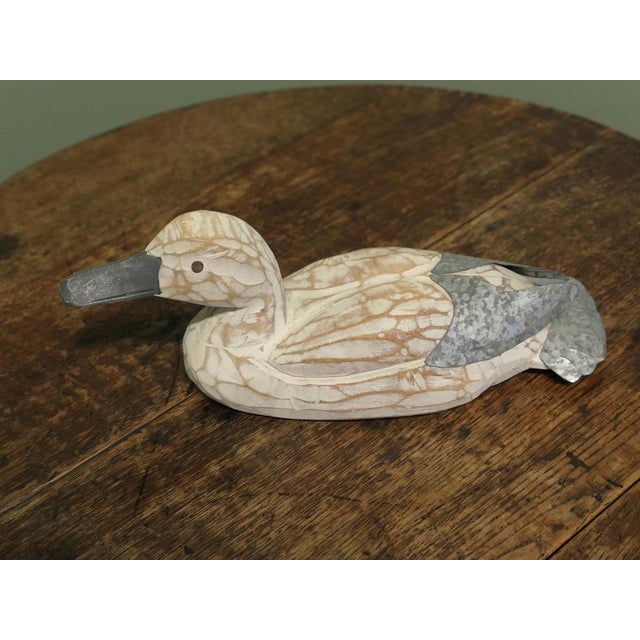 A Decorative French Shabby Brutalist Decoy Duck This is a good sound piece of French Country living, our decoy has metal...