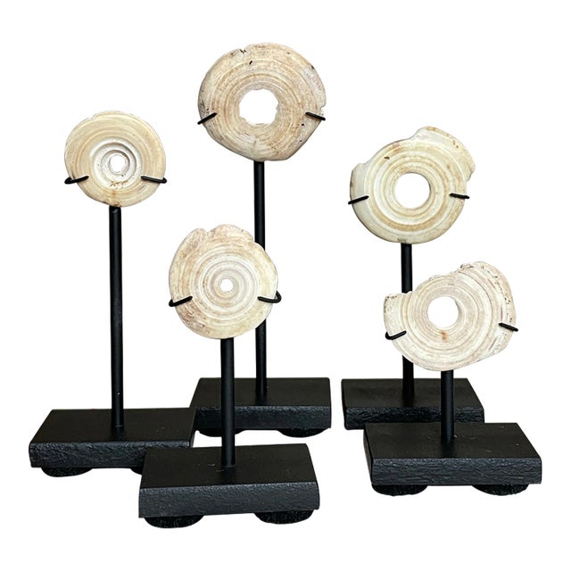 Antique Oceanic Mounted Shell Currency- a Set of 5 For Sale