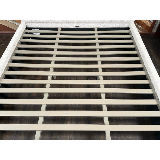Textile Eastern King Size Interlude Home Channel Bed Frame For Sale - Image 7 of 12