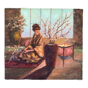 Vintage Still-Life With Portrait Painting