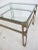 Vintage, Regency, Brass and Glass Side Table. In the manner of Peter Ghyczy. We have two tables available. This piece is...