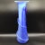 Romanian Blue and White Hand Blown Swirl Vine Vase 16.75" Tall For Sale In Sacramento - Image 6 of 12