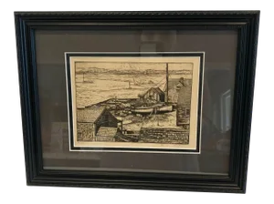 Fishing and Boat Print Signed and Numbered