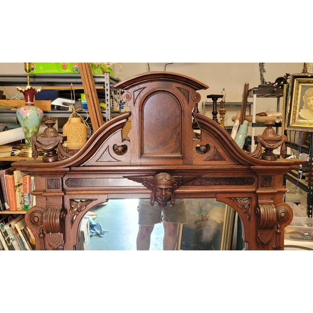 19th Century Architectural Salvage Mantel Mirror For Sale In Philadelphia - Image 6 of 14