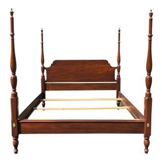 1985 Henkel Harris Solid Cherry Queen Bed For Sale