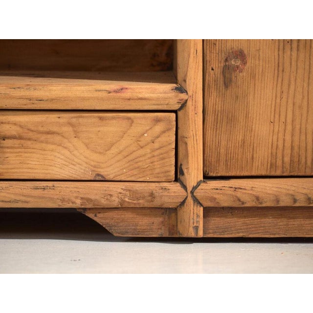 Brown Antique Pine Low Sideboard For Sale - Image 8 of 13